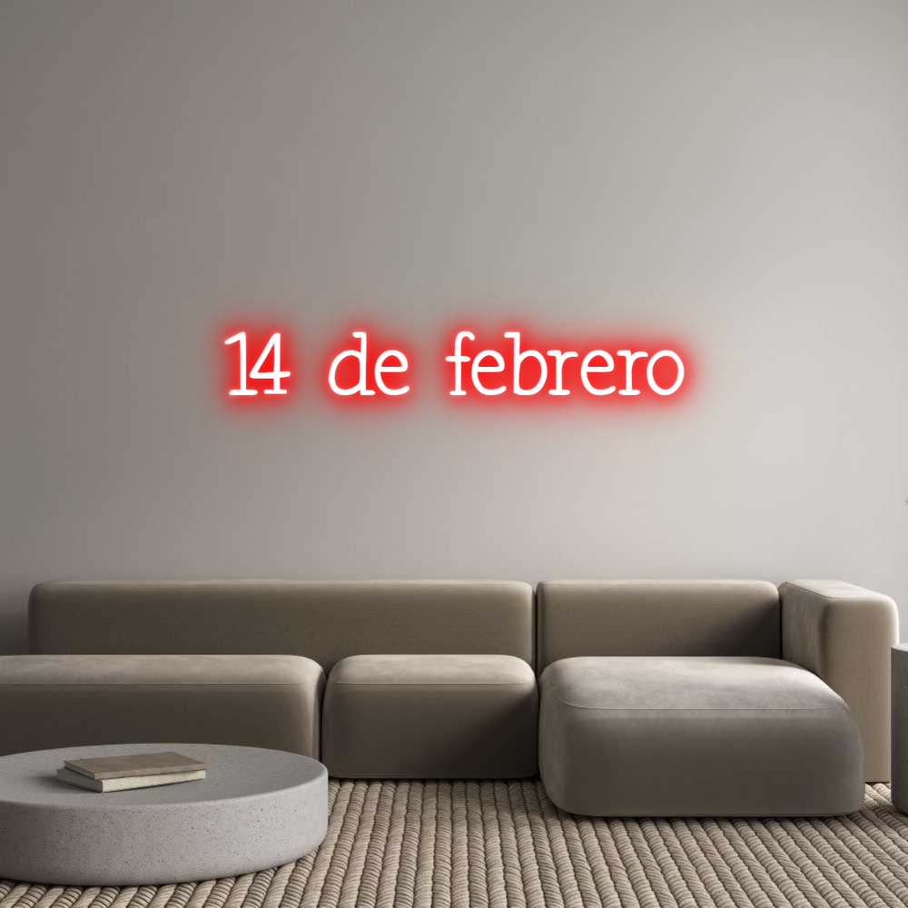 Neon personalizado: 14 de febrero