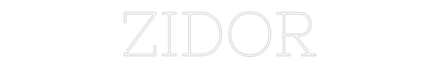 Neon personalizado: ZIDOR