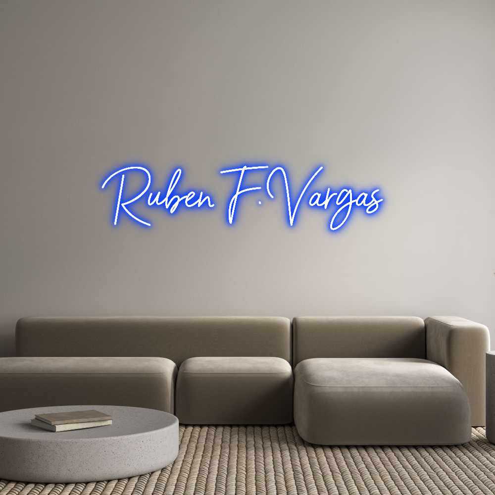 Neon personalizado: Ruben F. Varg...