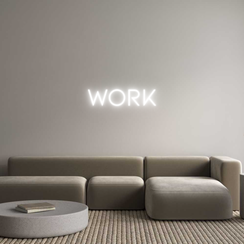 Neon personalizado: WORK