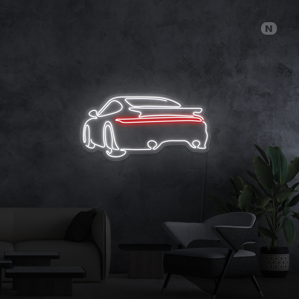 Cartel neon Coche