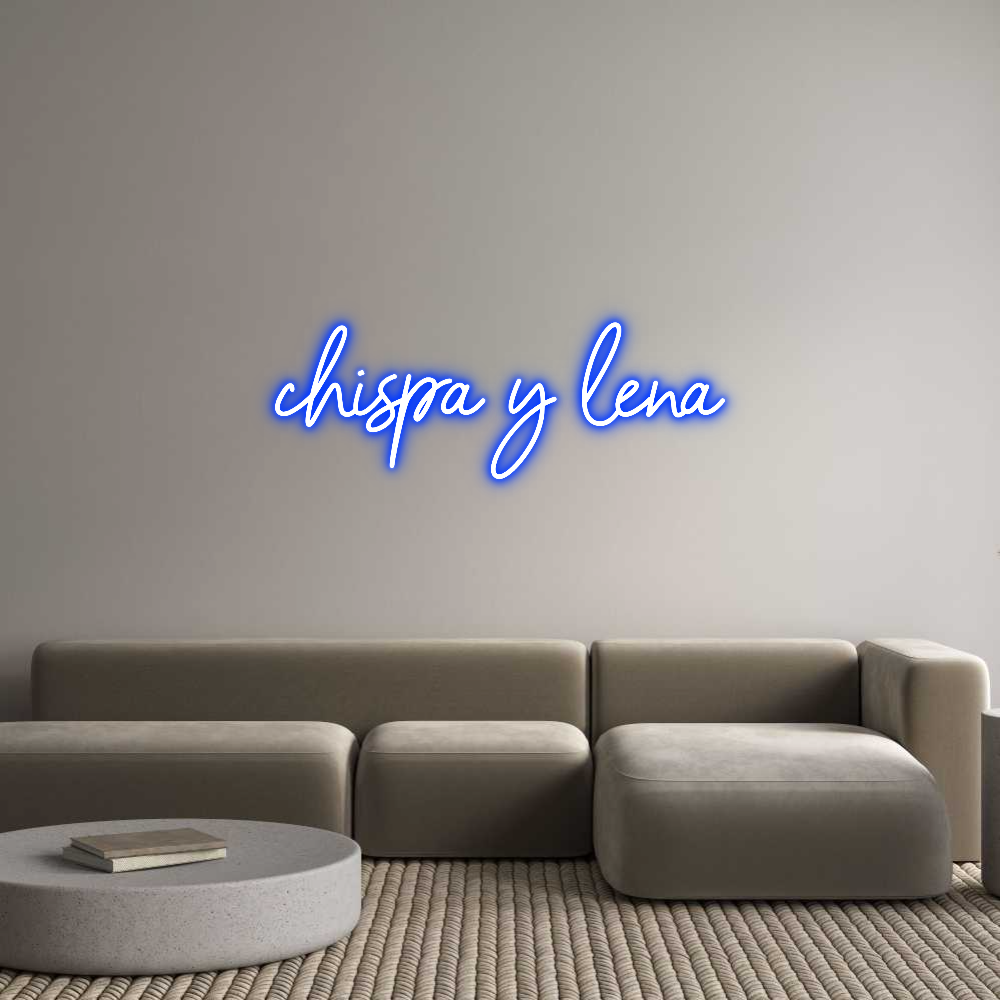 Neon personalizado: chispa y leña