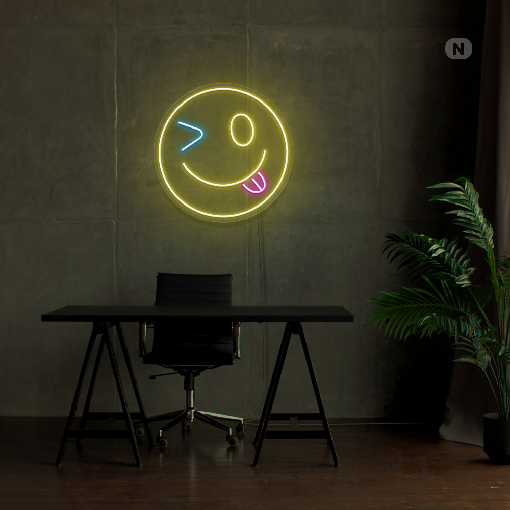 Cartel neon Smiley