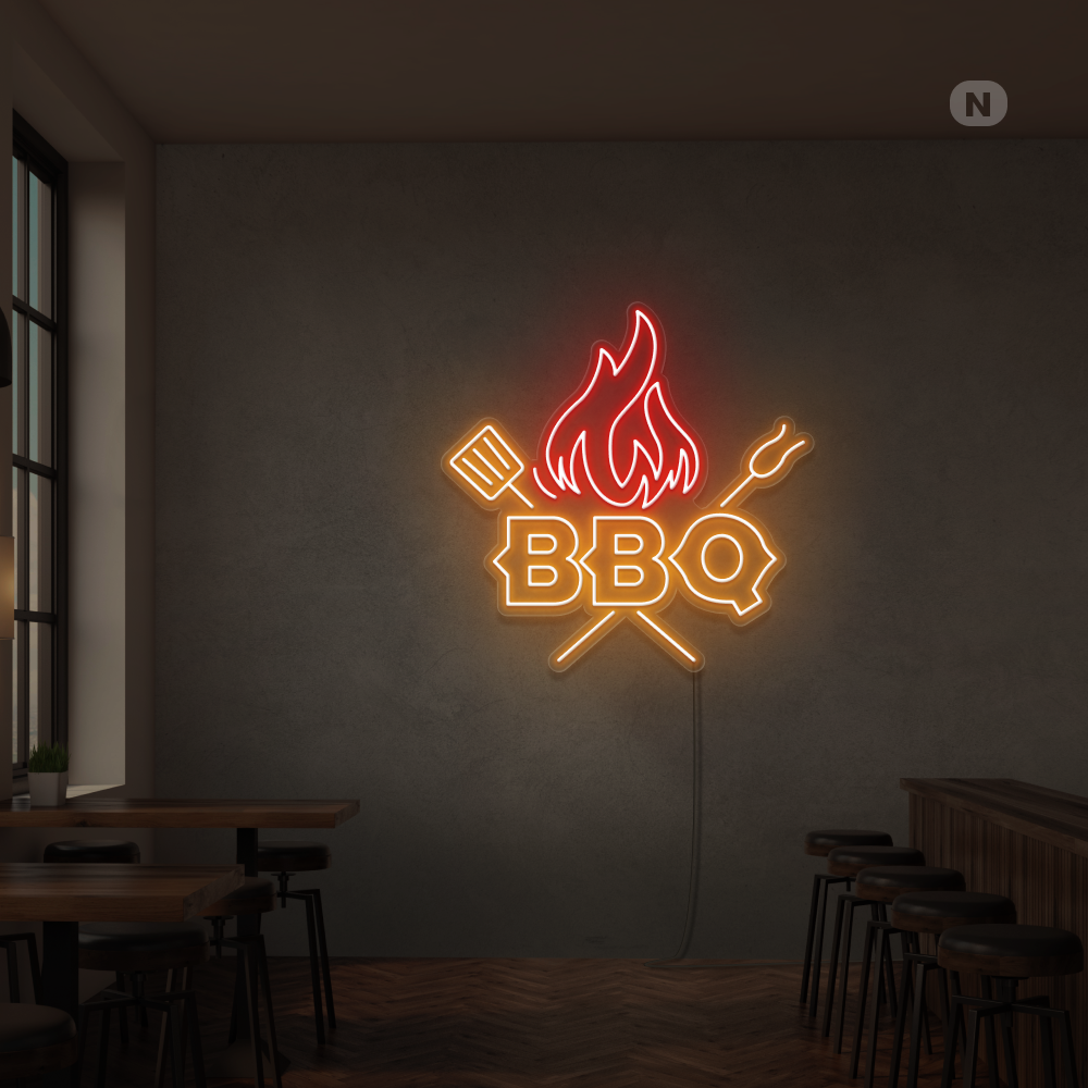 Cartel neon BBQ