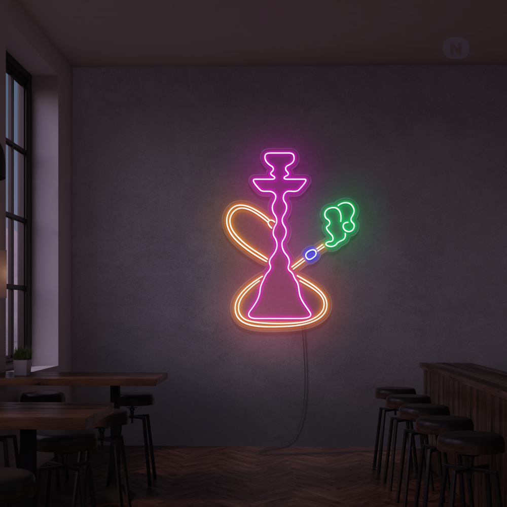 Cartel neon Tubería de agua