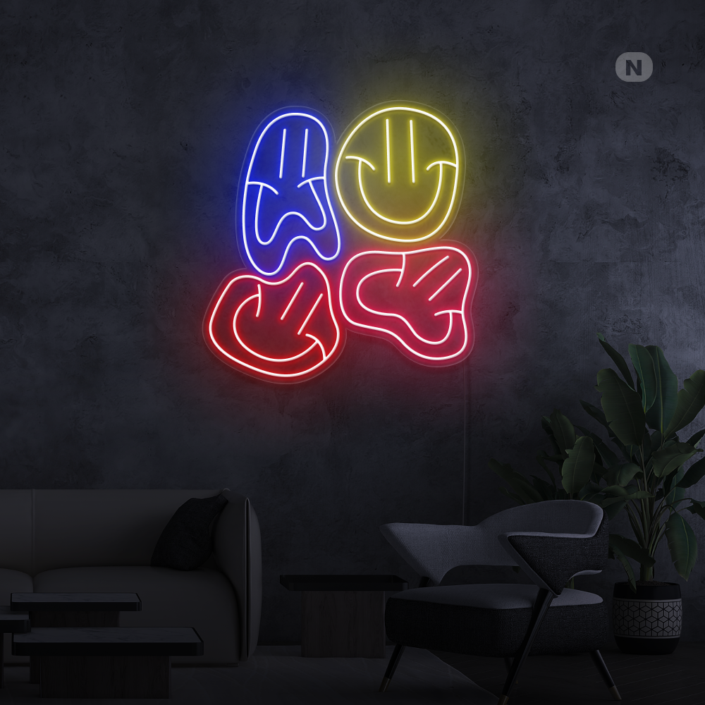 Cartel neon Smiley