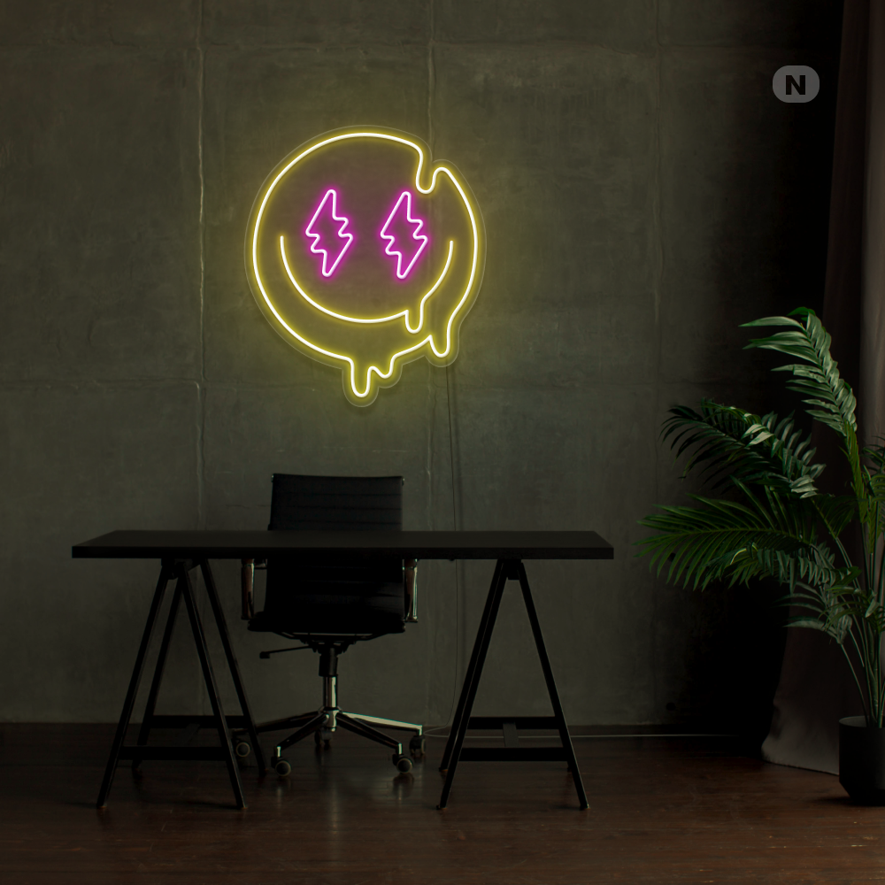 Cartel neon Smiley