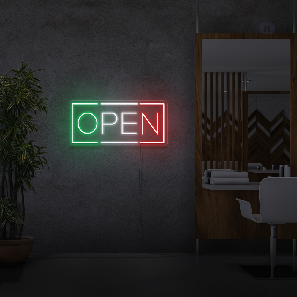 Cartel neon Open