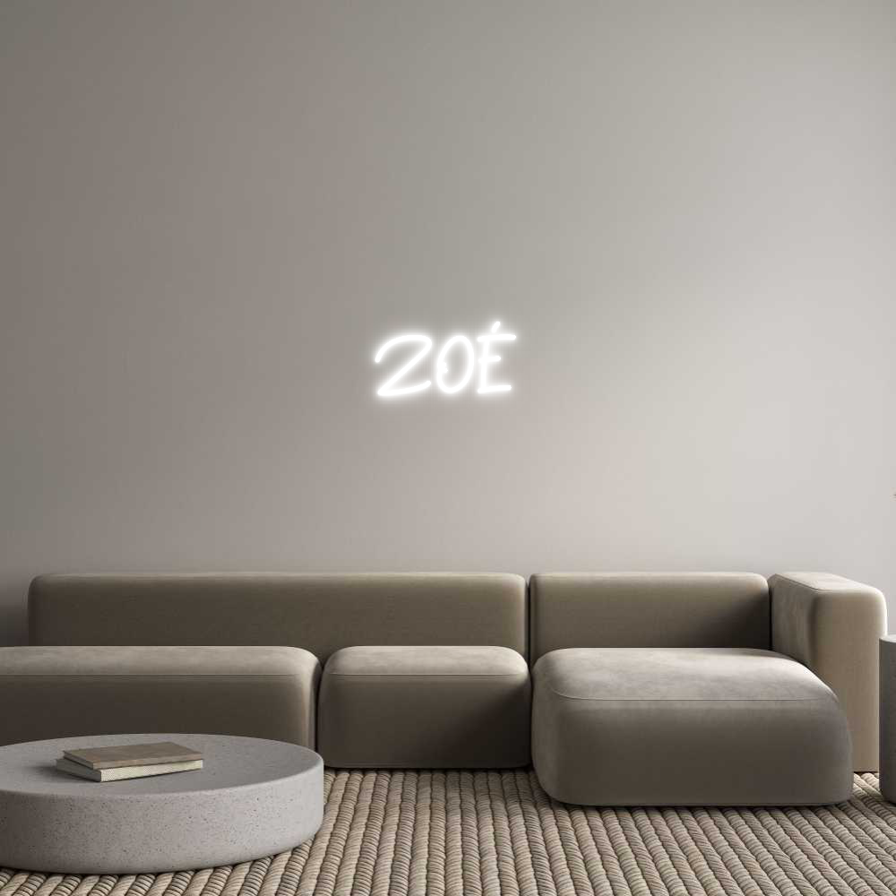 Neon personalizado: ZOÉ