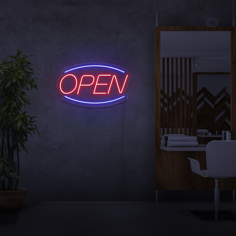 Cartel neon Open