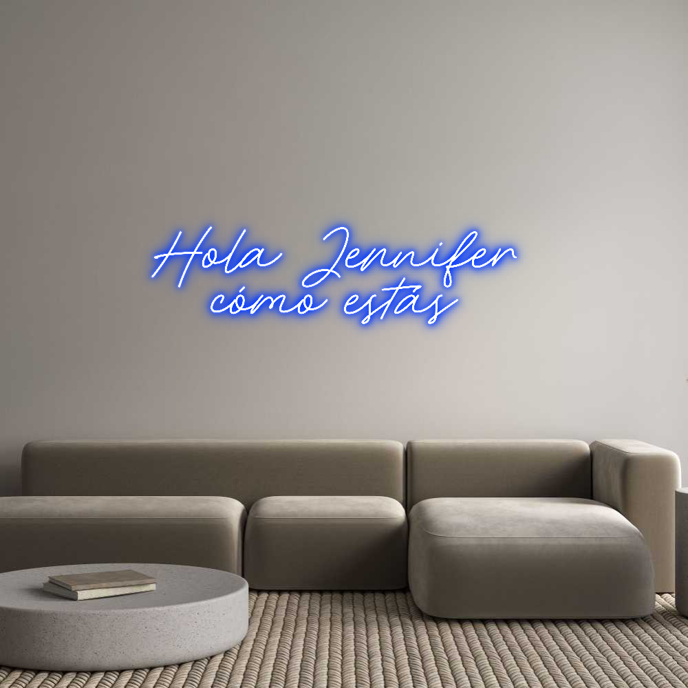 Neon personalizado: Hola Jennifer...