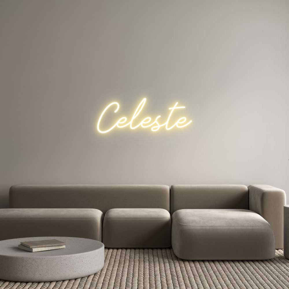 Neon personalizado: Celeste