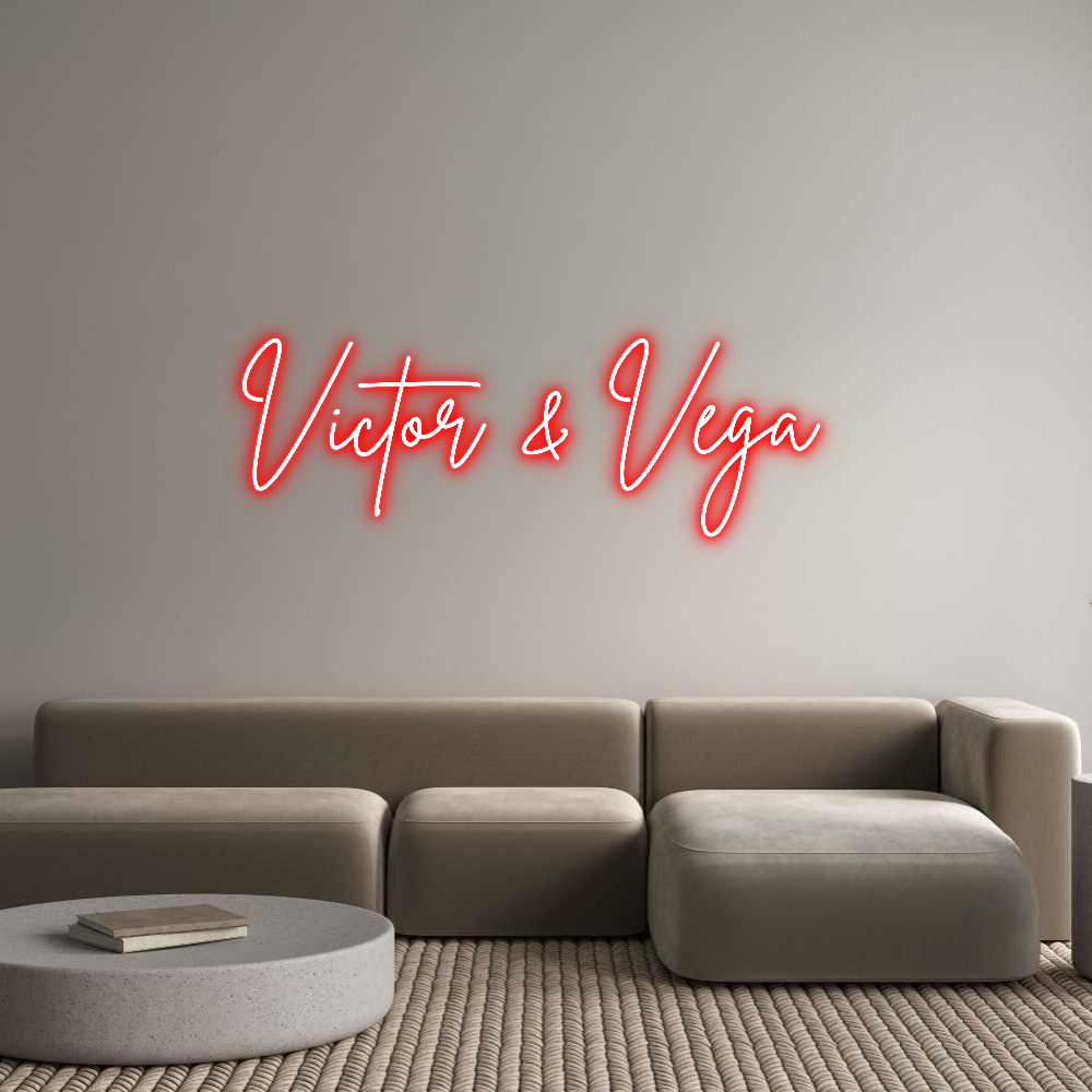 Neon personalizado: Víctor & Vega