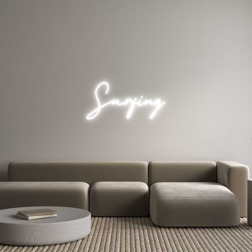 Neon personalizado: Surfing