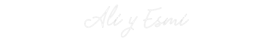 Neon personalizado: Ali y Esmi