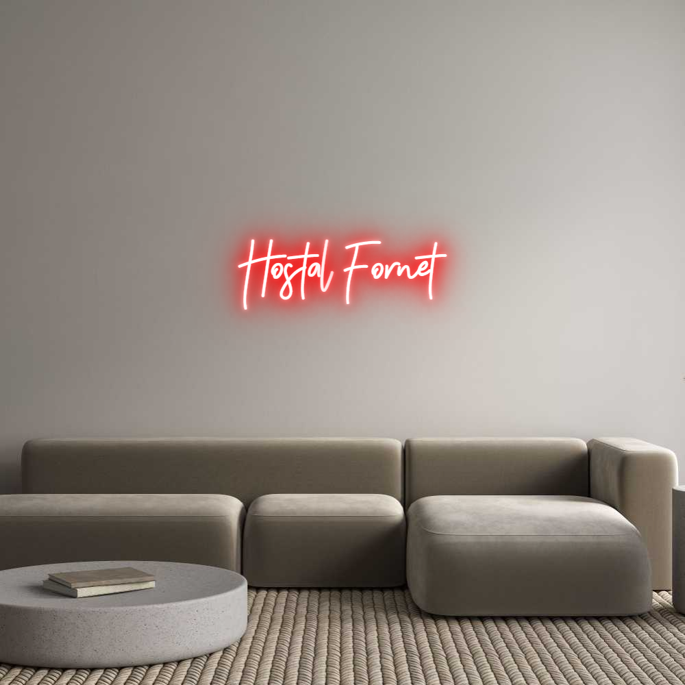Neon personalizado: Hostal Fornet