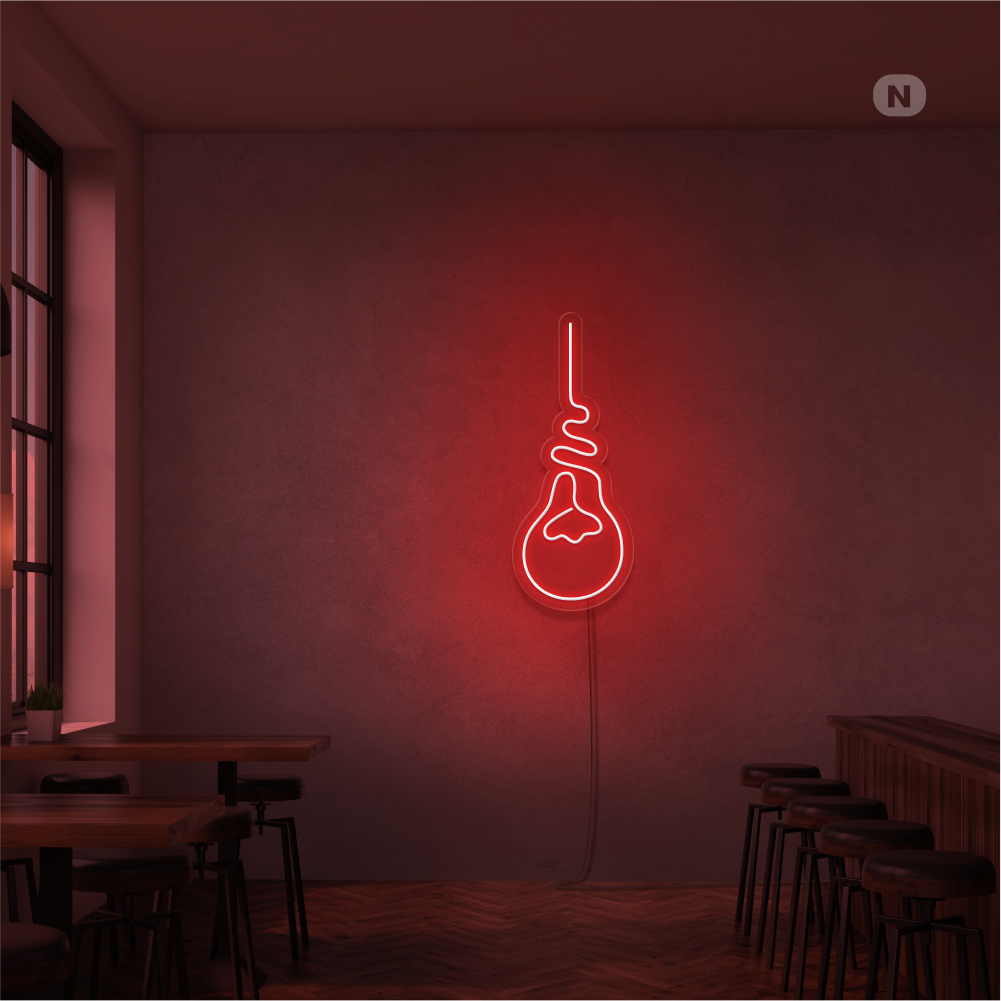 Cartel neon Bombilla