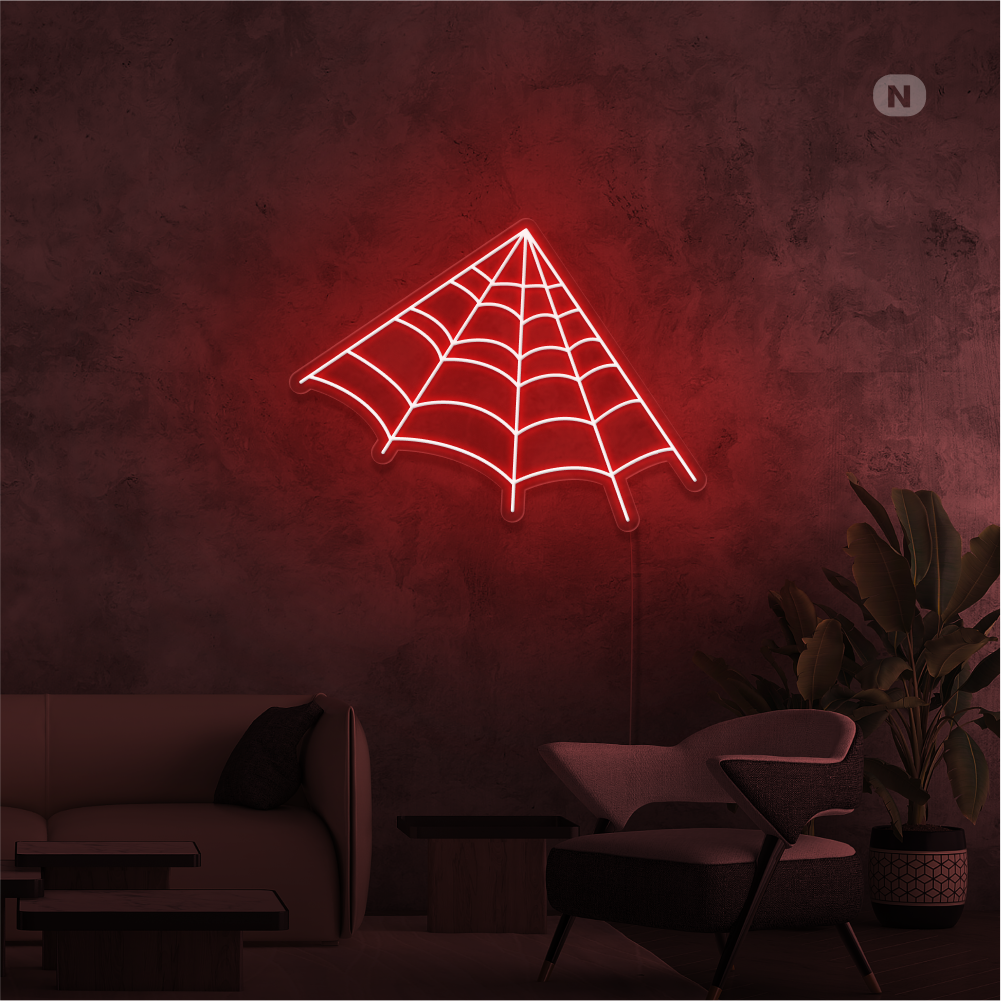 Cartel neon Telaraña