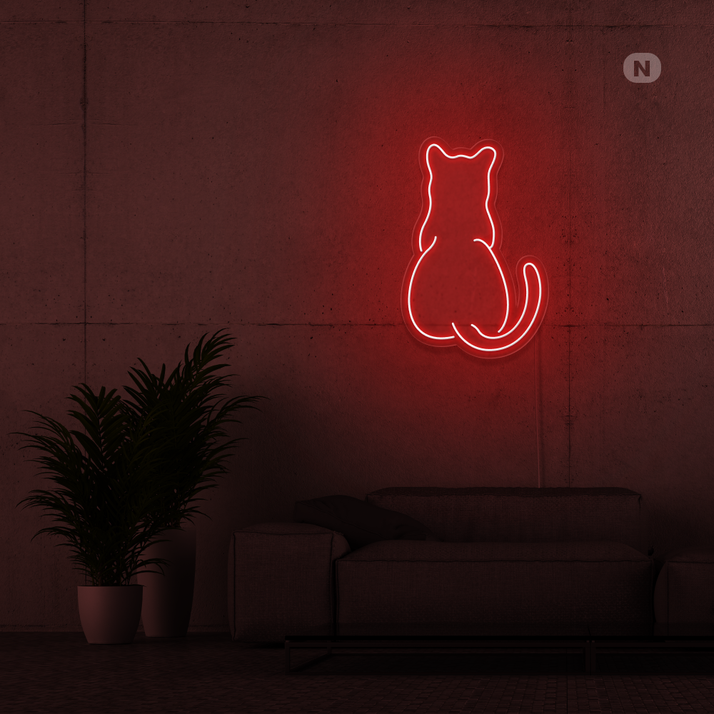 Cartel neon Gato