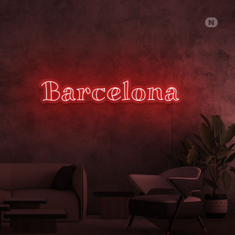 Cartel Neon Barcelona