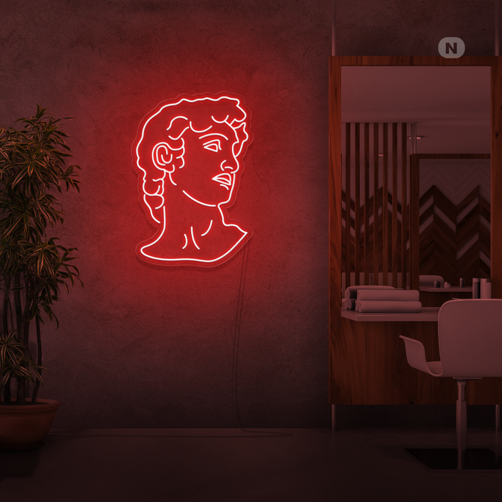 Cartel neon Michelangelo's David