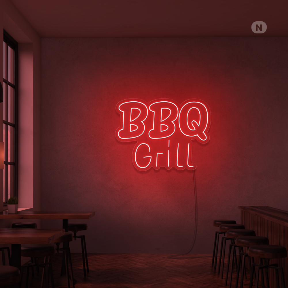 Cartel neon BBQ