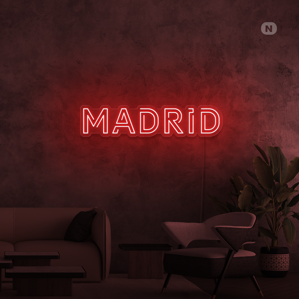 Cartel Neon Madrid