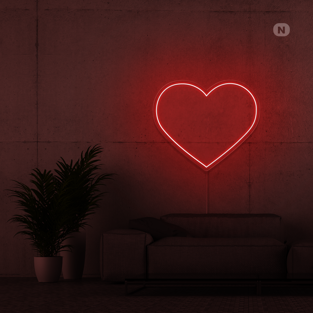Cartel neon Corazón