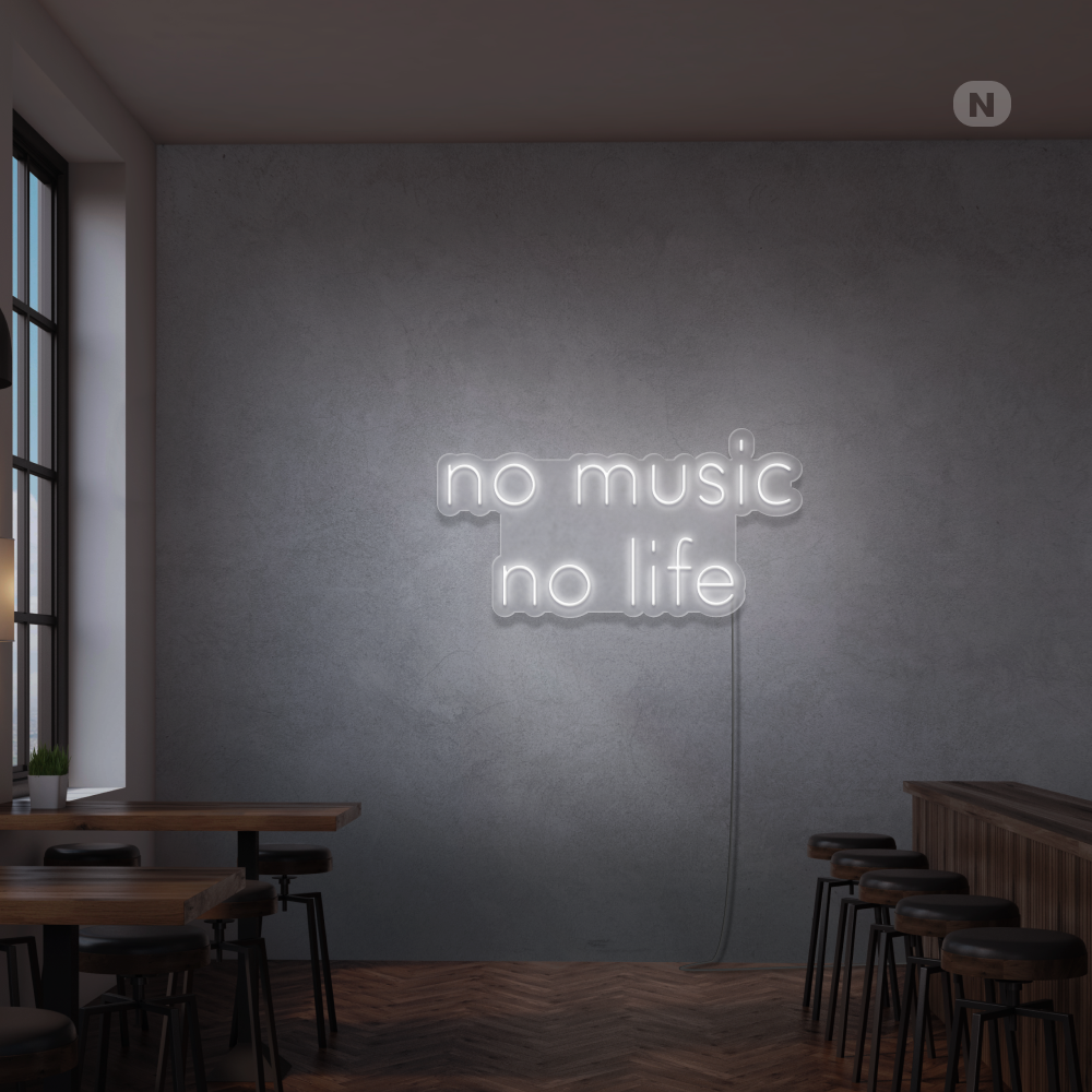 Cartel neon No Music No Life