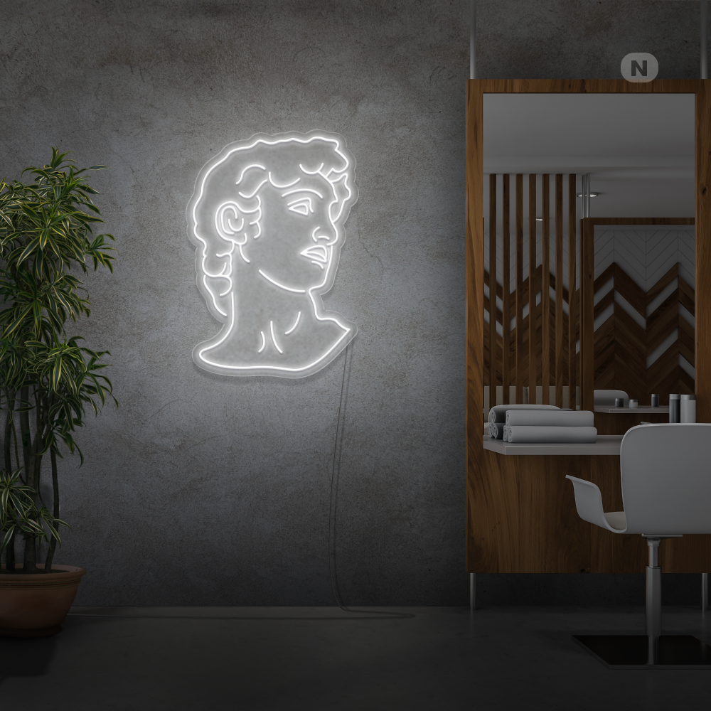 Cartel neon Michelangelo's David