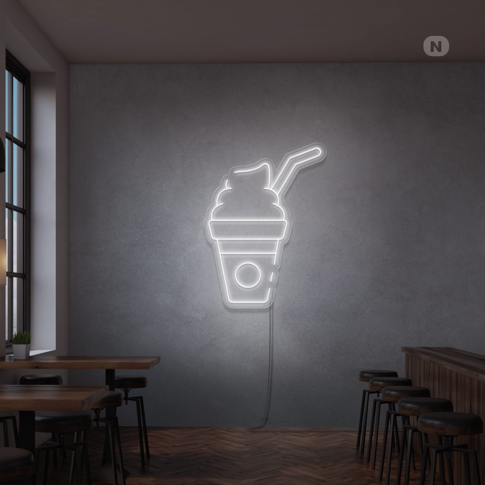 Cartel neon Batido