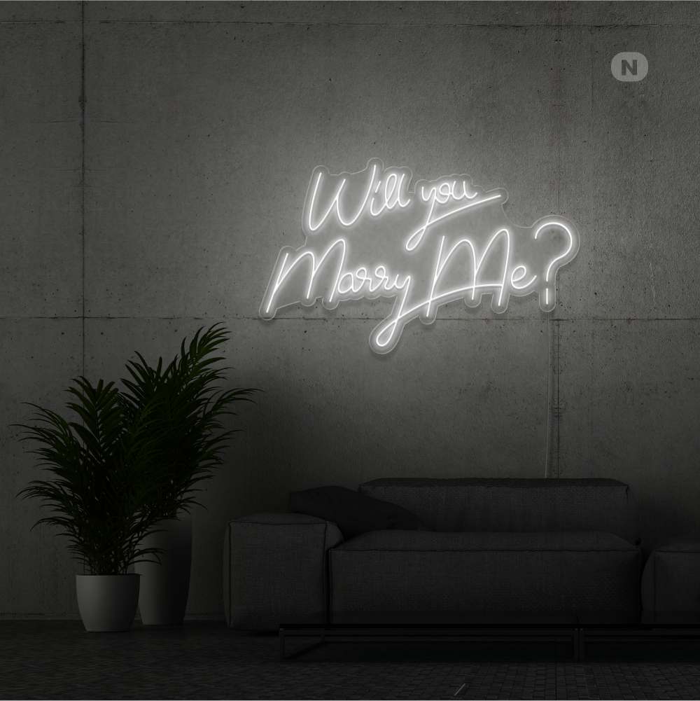 Cartel neon Will You Marry Me