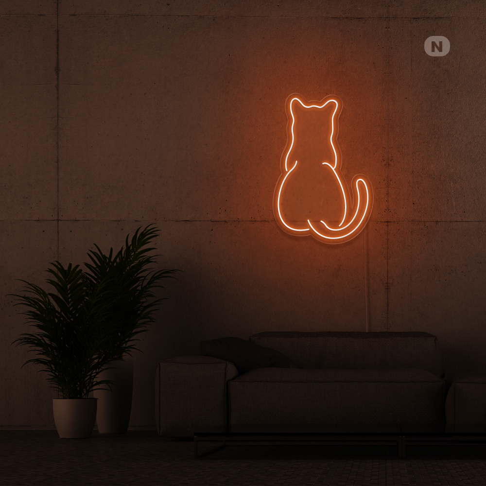 Cartel neon Gato