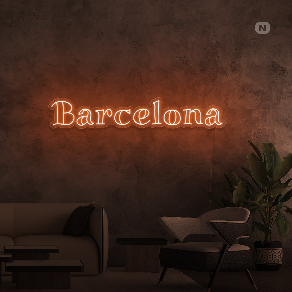 Cartel Neon Barcelona