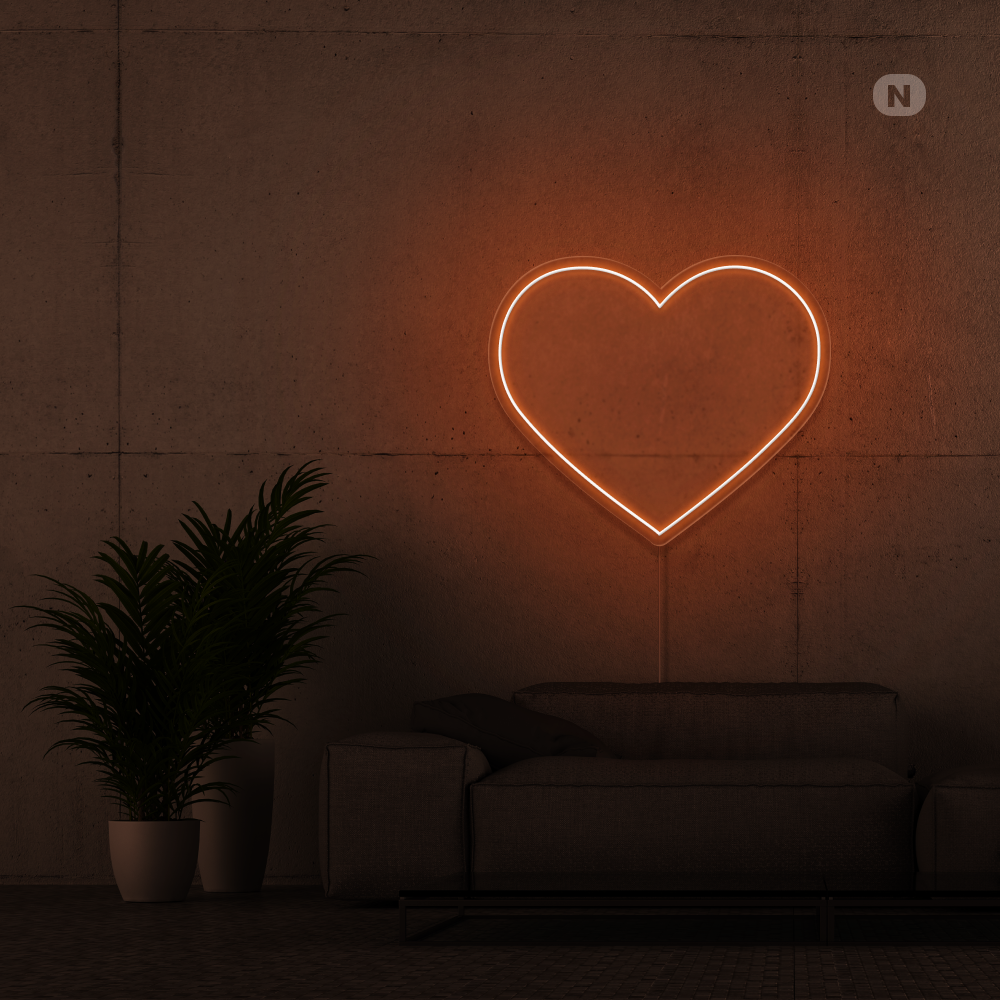 Cartel neon Corazón