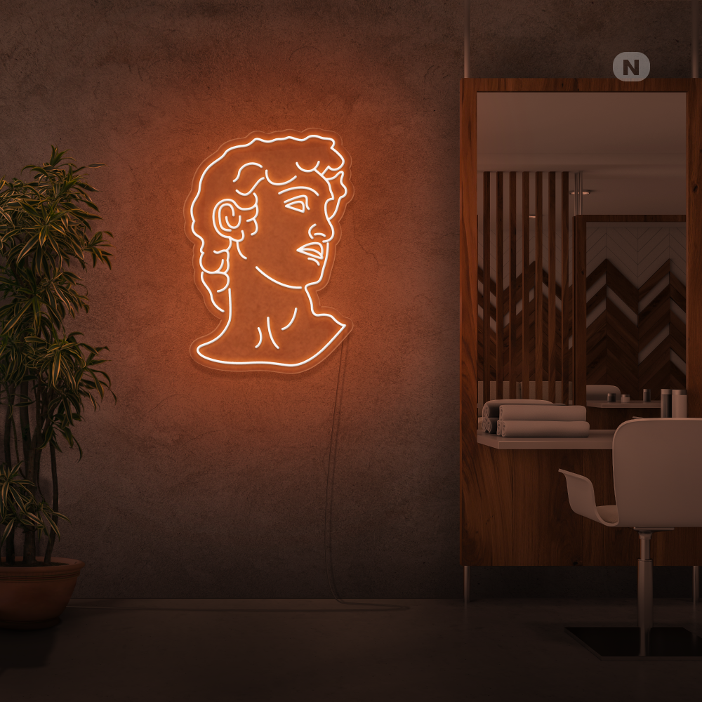 Cartel neon Michelangelo's David