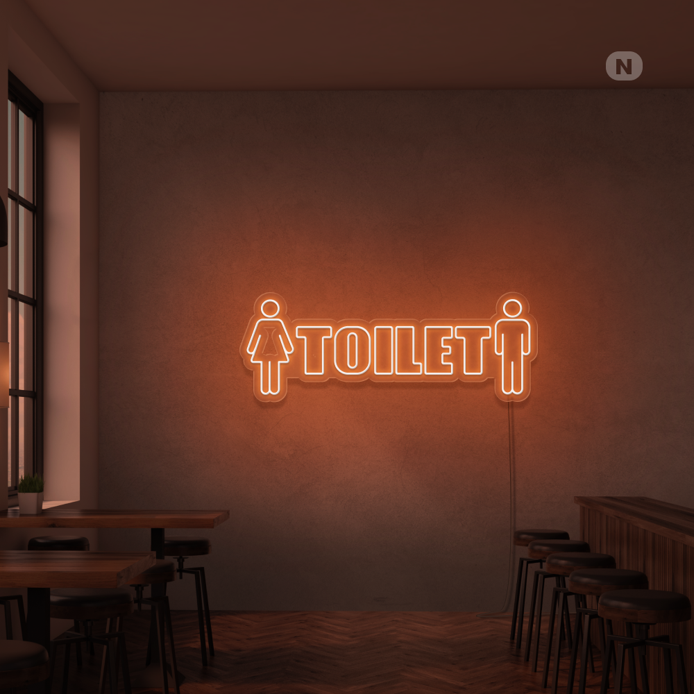 Cartel neon Toilet
