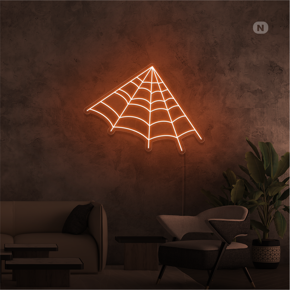 Cartel neon Telaraña
