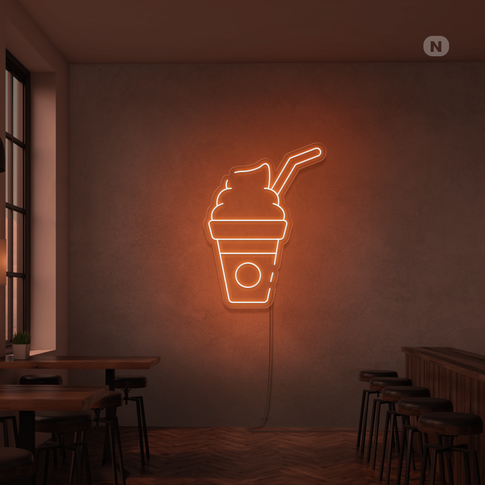 Cartel neon Batido