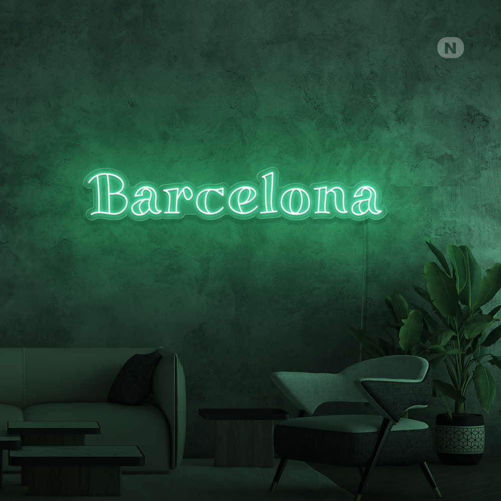 Cartel Neon Barcelona
