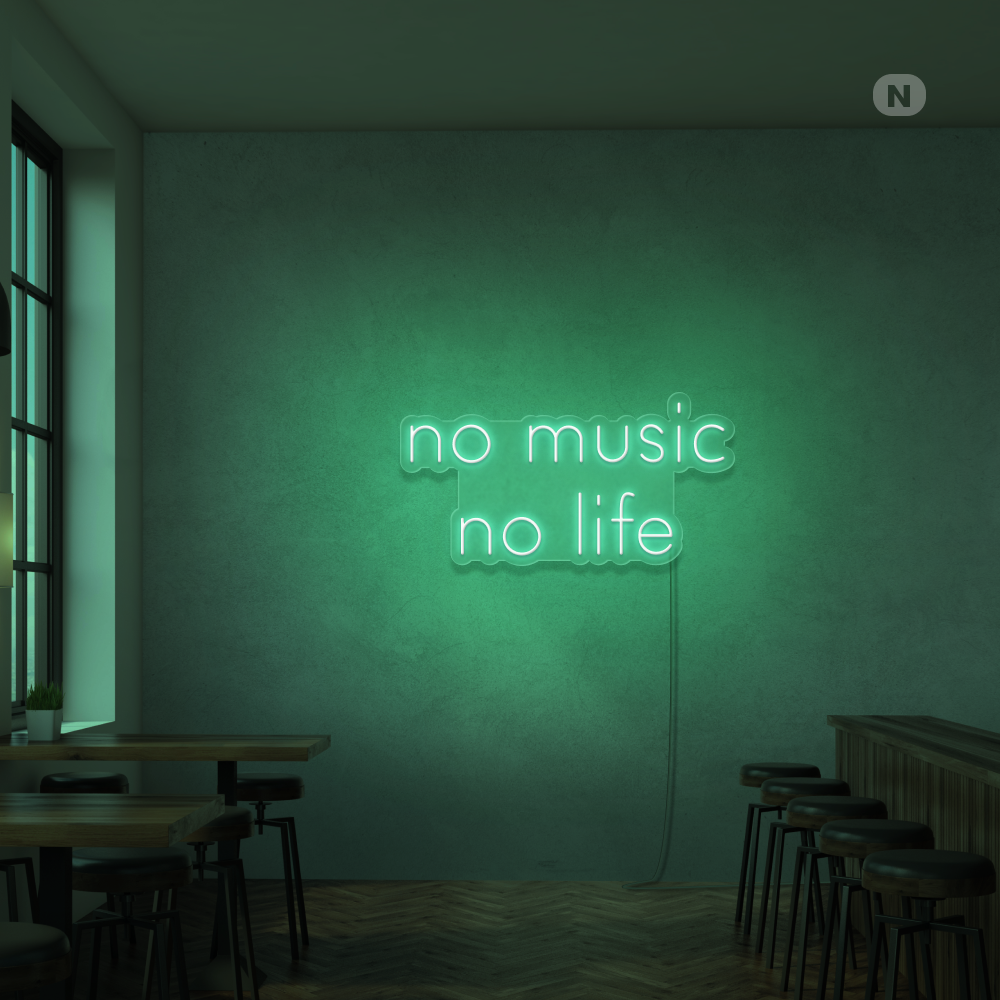Cartel neon No Music No Life