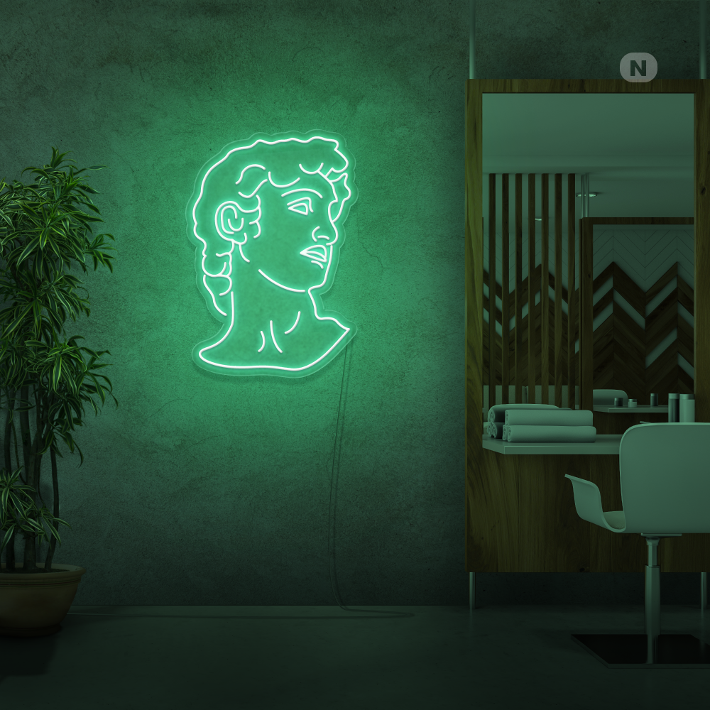 Cartel neon Michelangelo's David