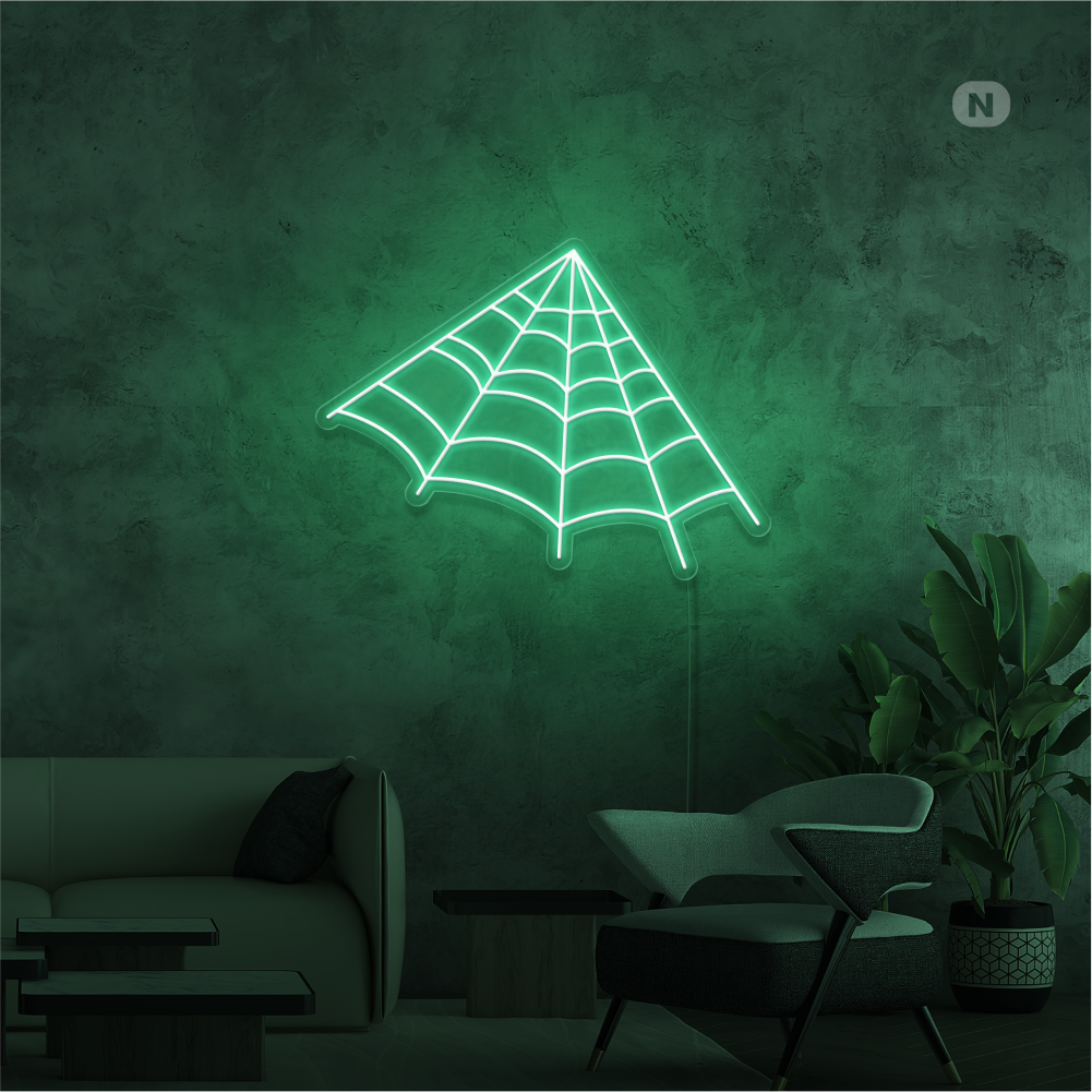 Cartel neon Telaraña