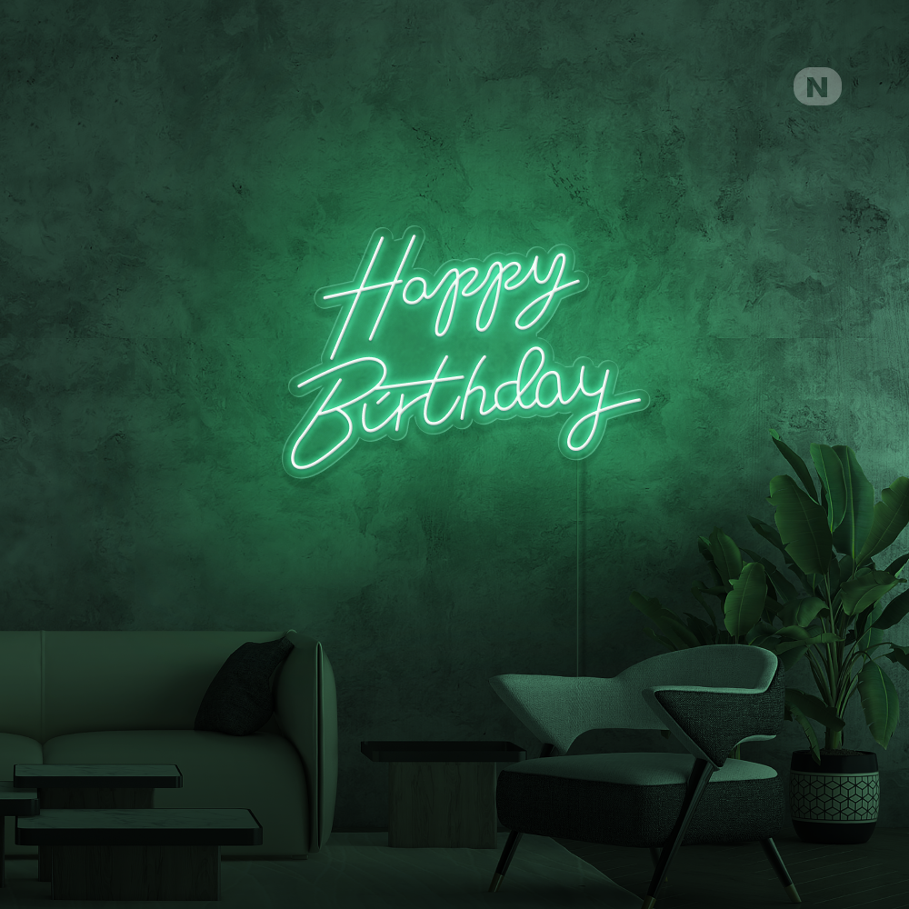 Cartel neon Happy Birthday
