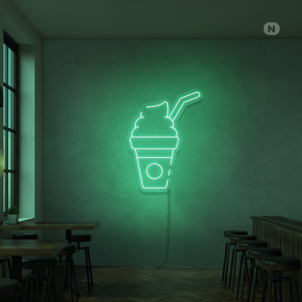Cartel neon Batido