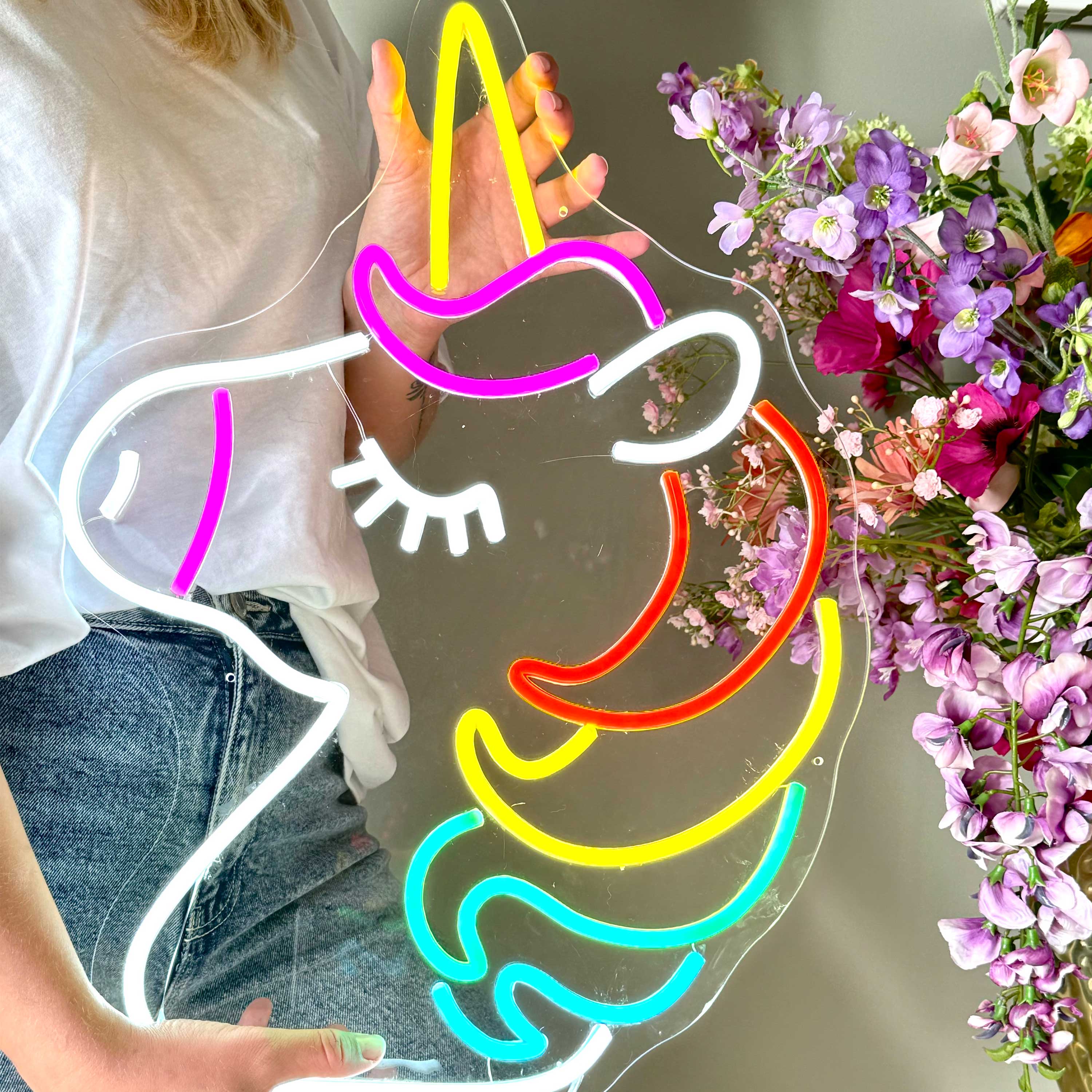 Cartel neon Unicornio 2