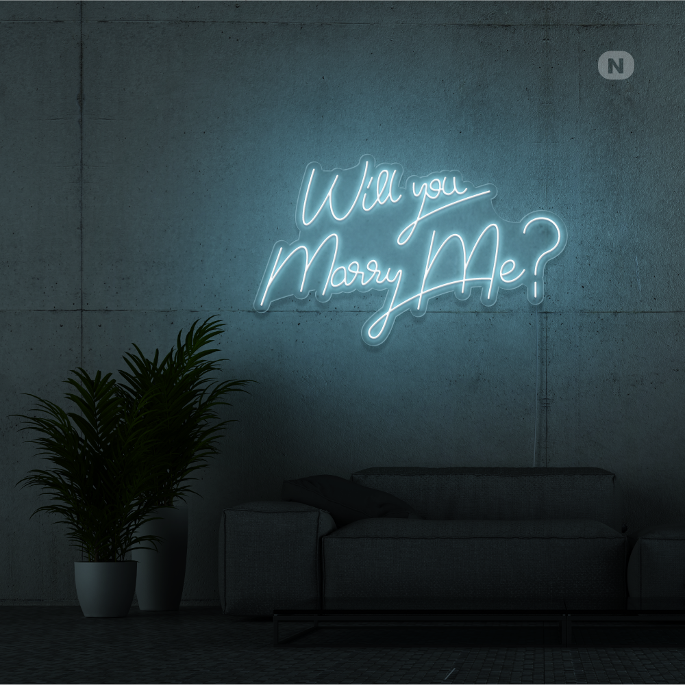 Cartel neon Will You Marry Me