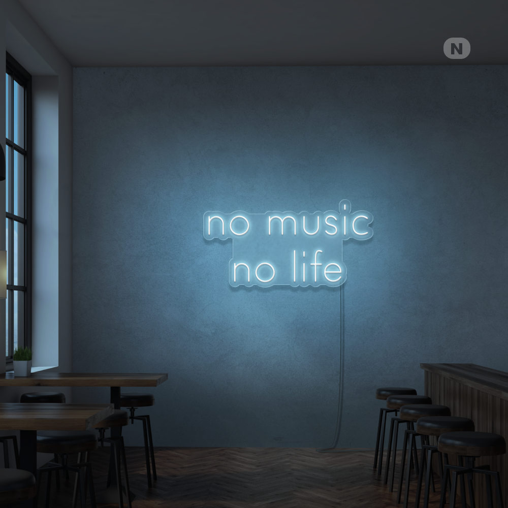 Cartel neon No Music No Life