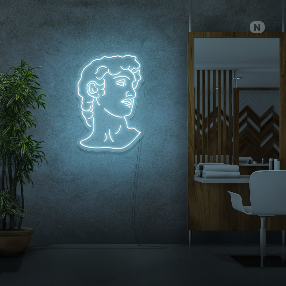 Cartel neon Michelangelo's David