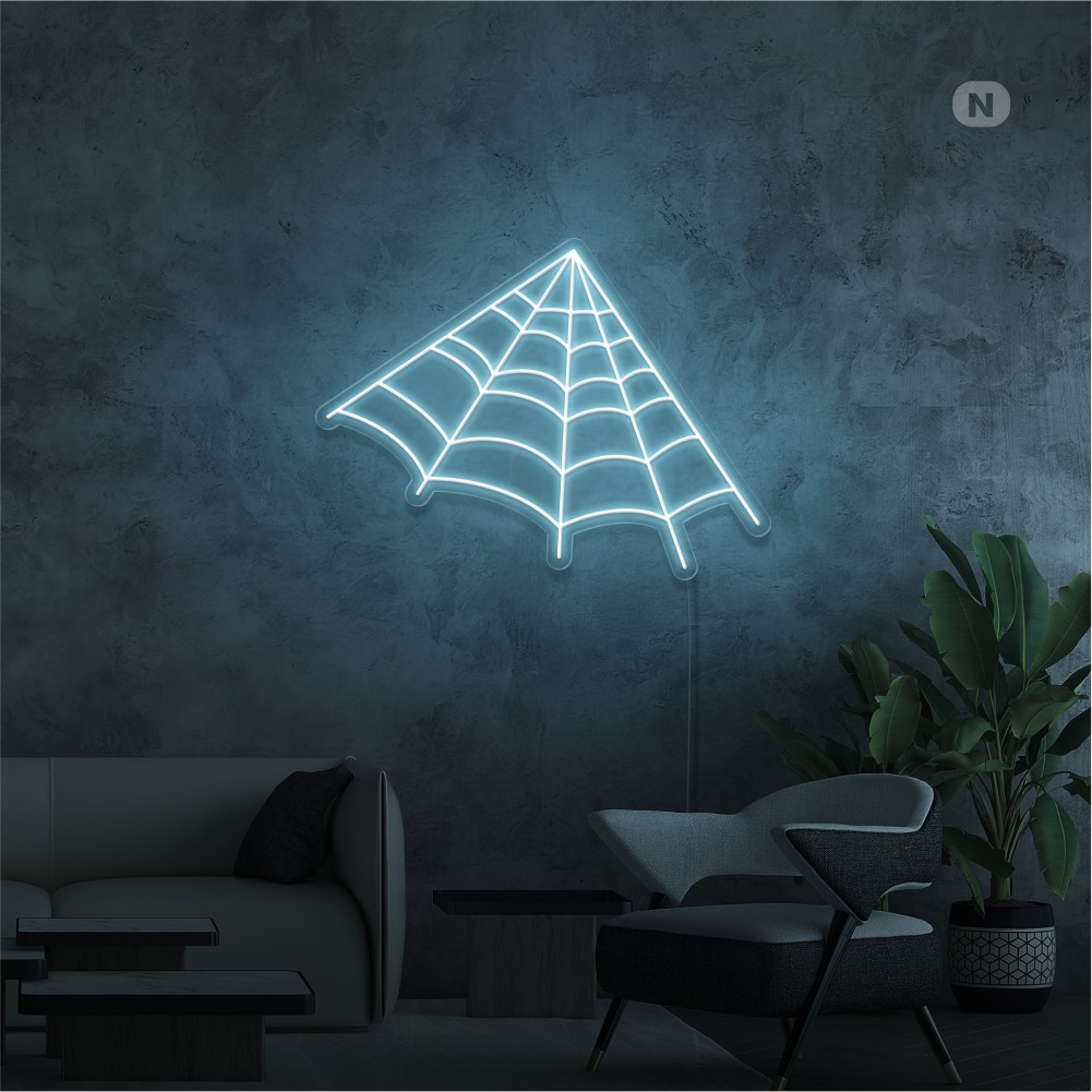 Cartel neon Telaraña
